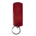 Key Ring, 3 Tone Whistle - Translucent Red